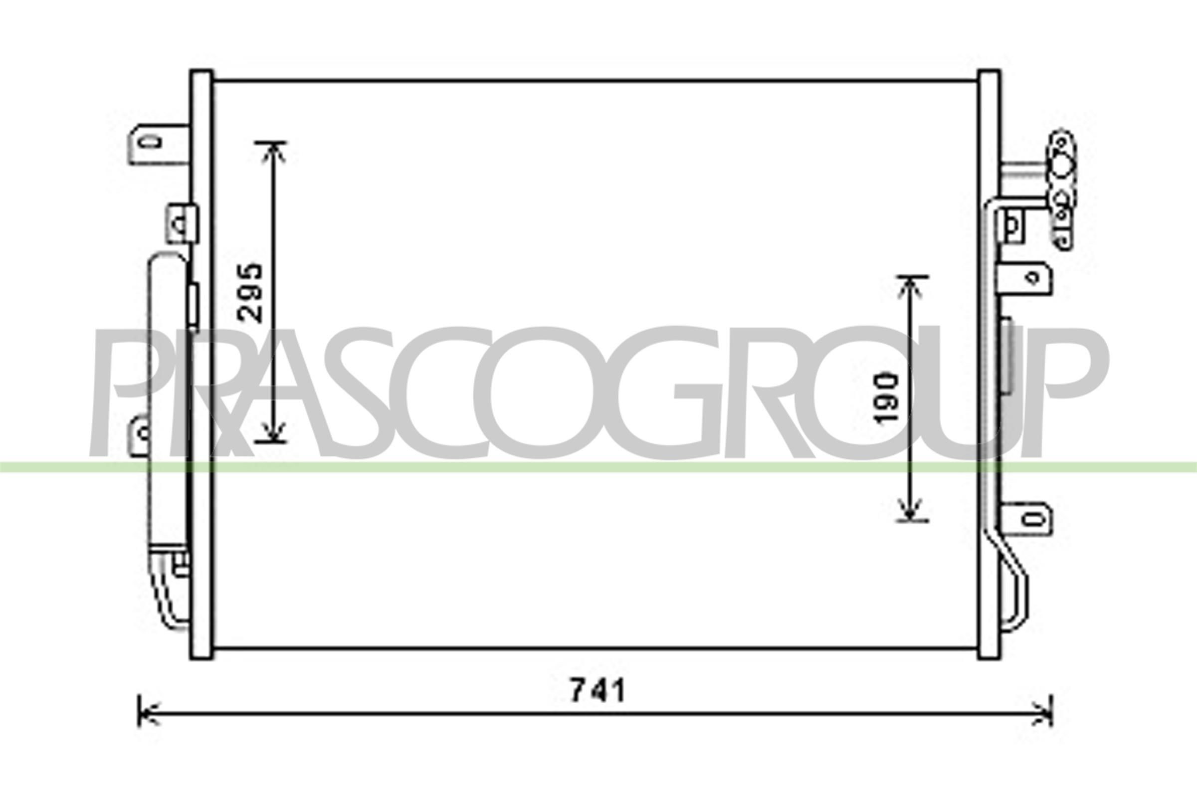PRASCO Air conditioning condenser Article number: LR032C001 cheaply