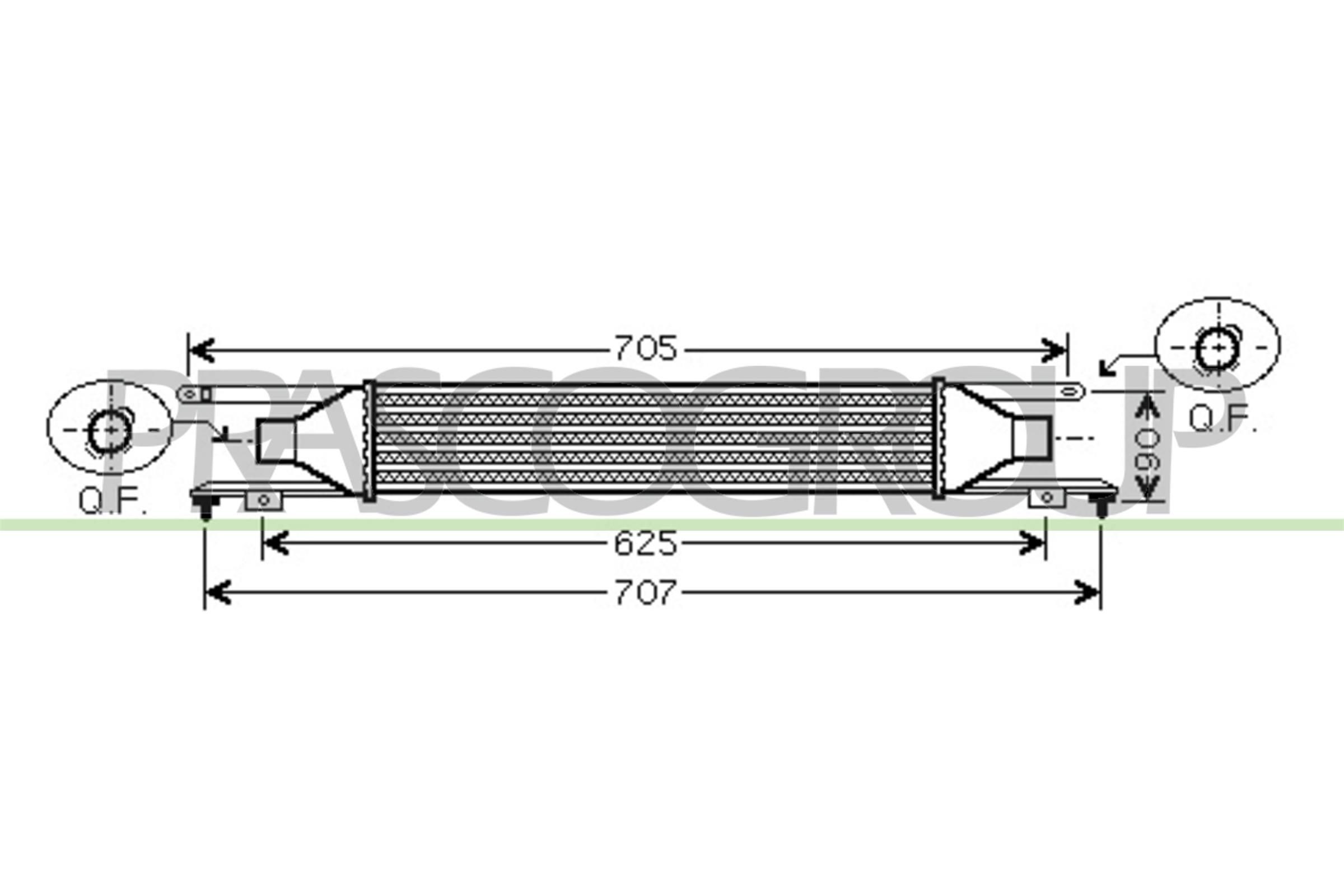 PRASCO Intercooler Article number: OP034N001 cheaply