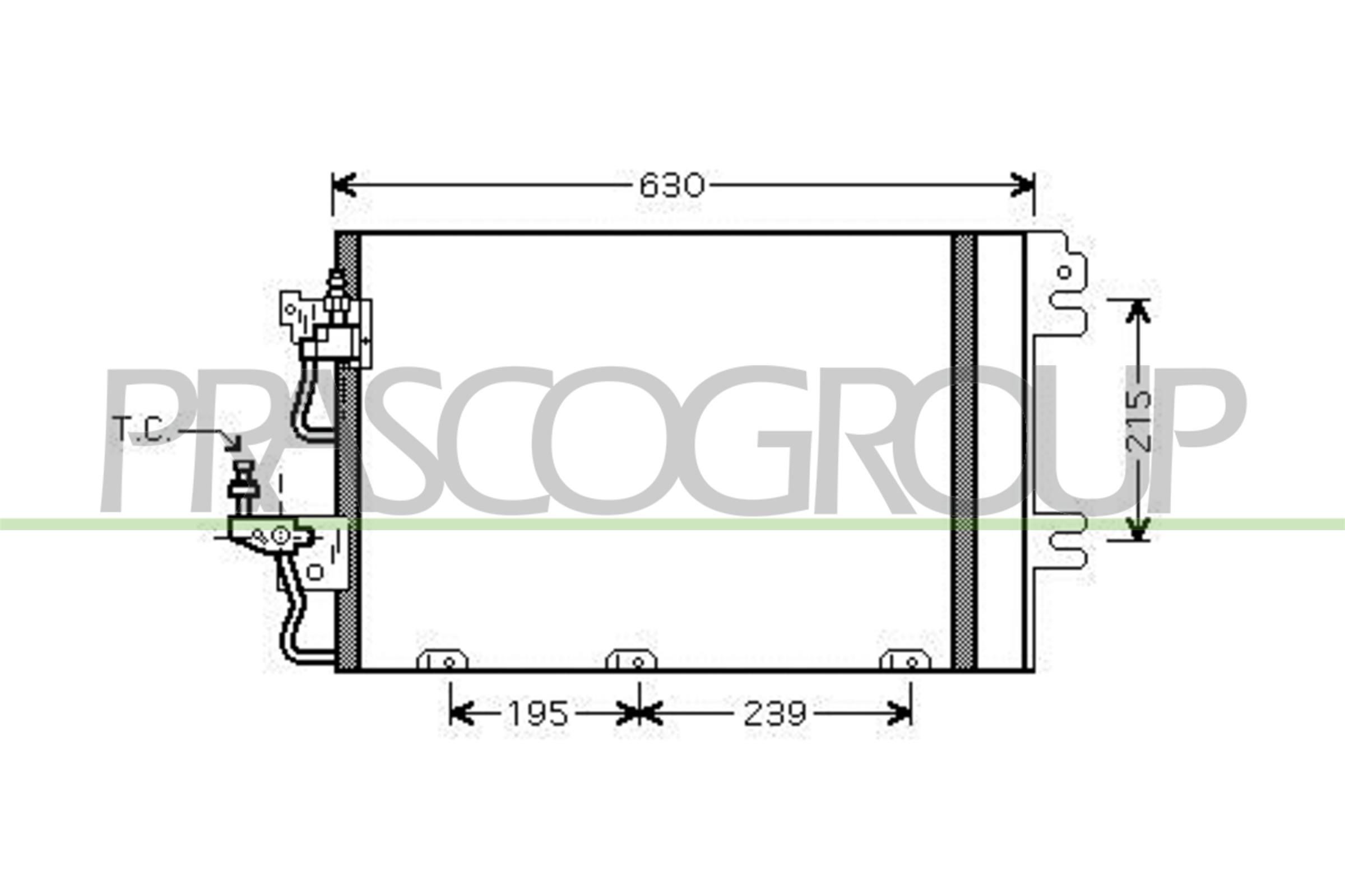 PRASCO Air conditioning condenser Article number: OP410C001 cheaply