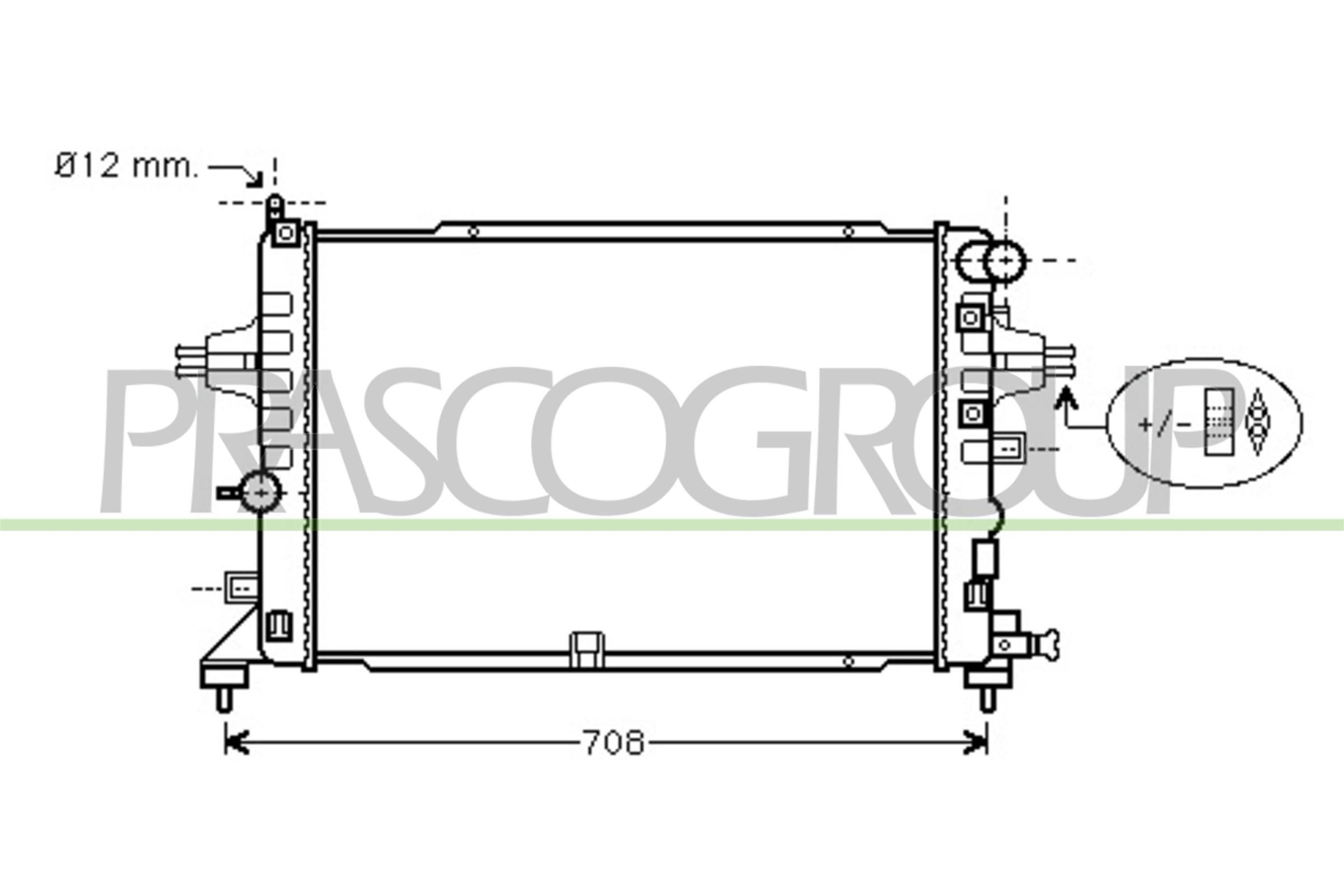 PRASCO Engine radiator Article number: OP410R005 cheaply