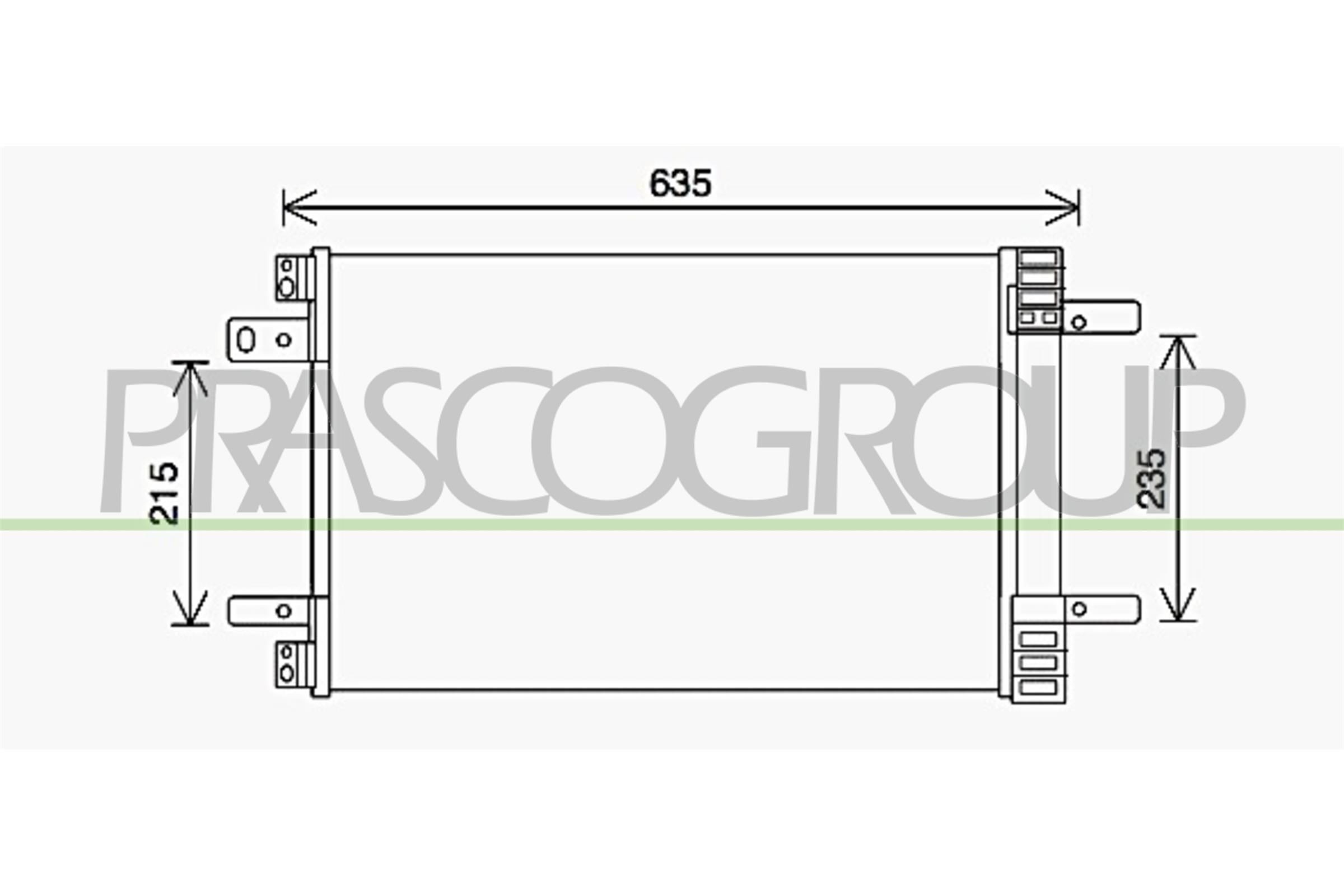 PRASCO Air conditioning condenser Article number: PG428C001 cheaply