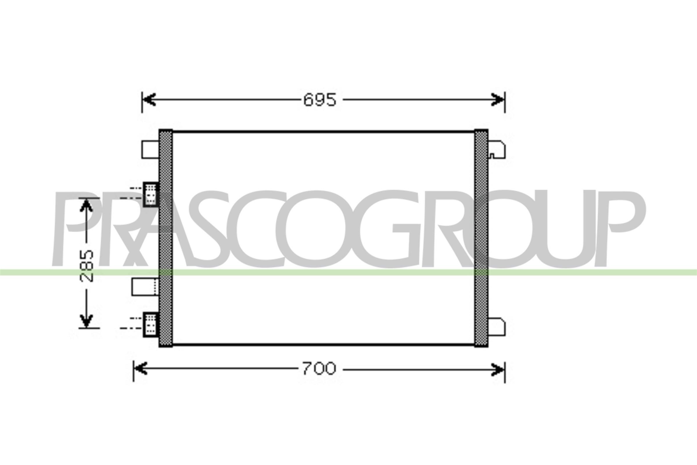PRASCO Air conditioning condenser Article number: RN032C001 cheaply