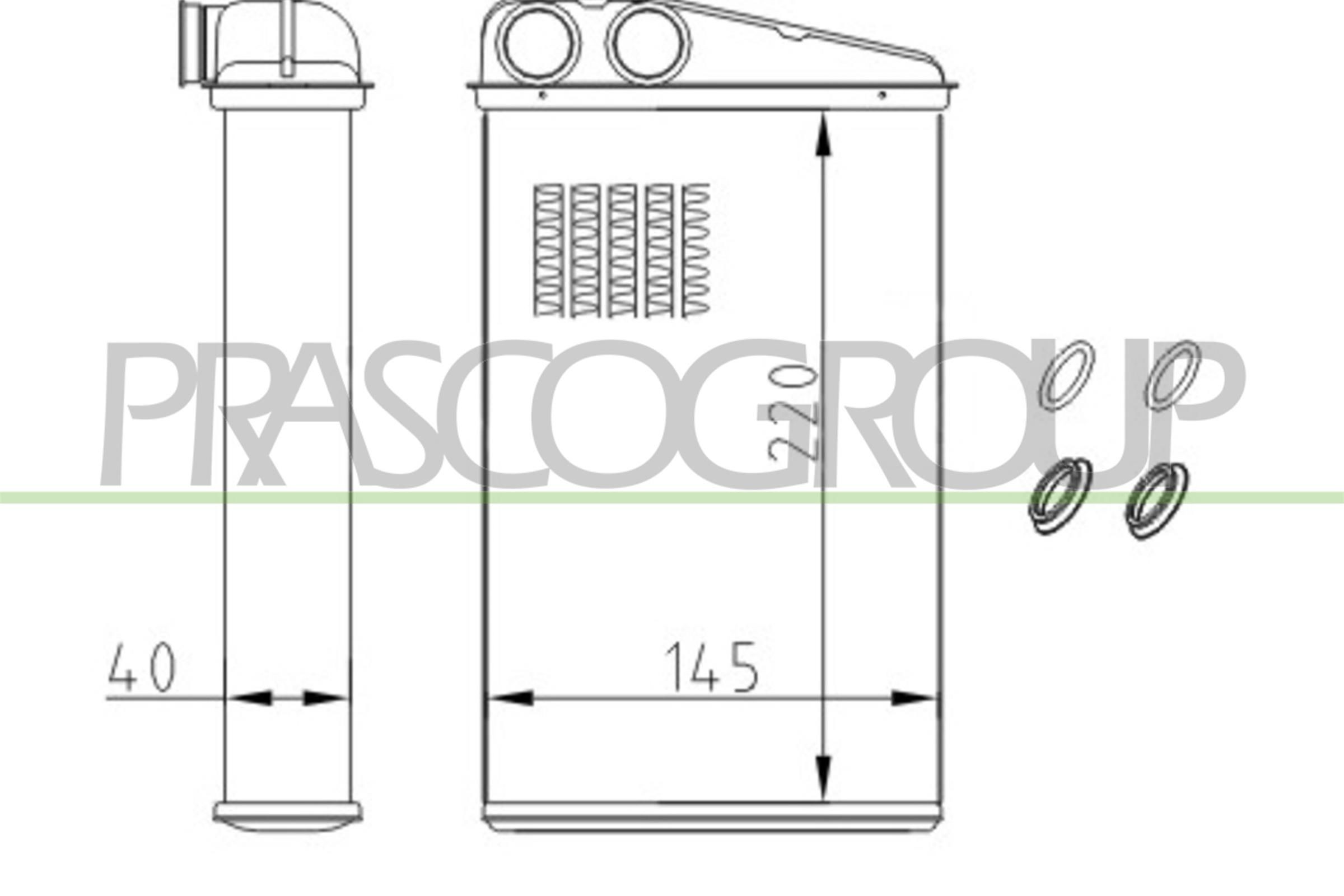 PRASCO Heater matrix Article number: RN032H001 cheaply