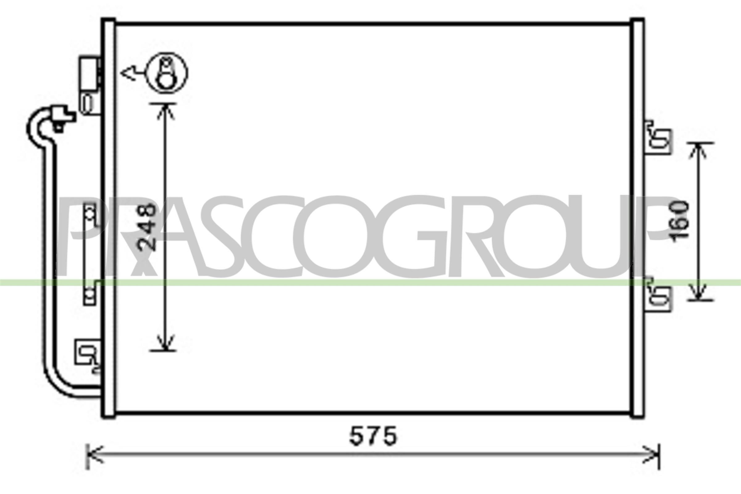 PRASCO Air conditioning condenser Article number: RN306C001 cheaply