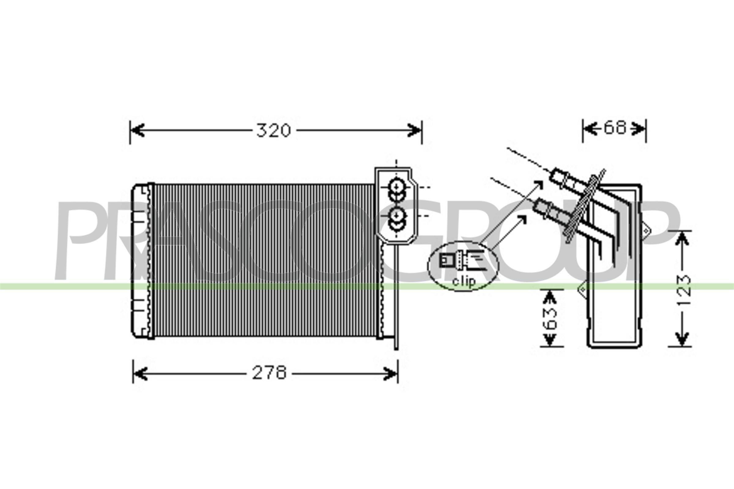 PRASCO Heater matrix Article number: RN916H001 cheaply