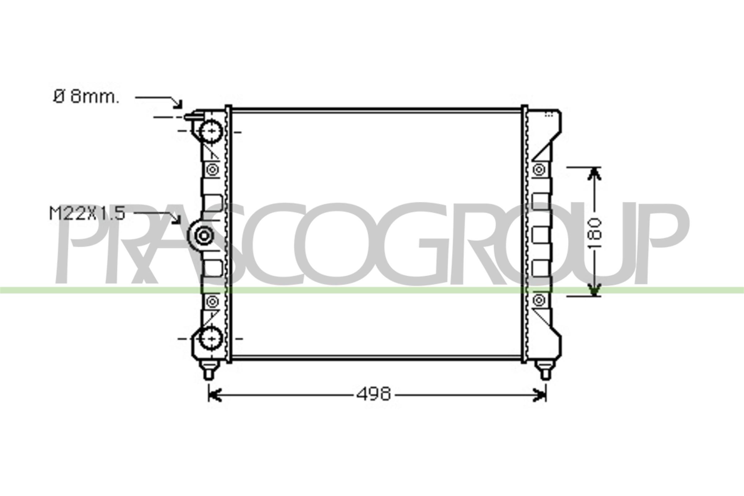 PRASCO Radiaator, mootorijahutus Artikli number: VG012R012 soodsalt
