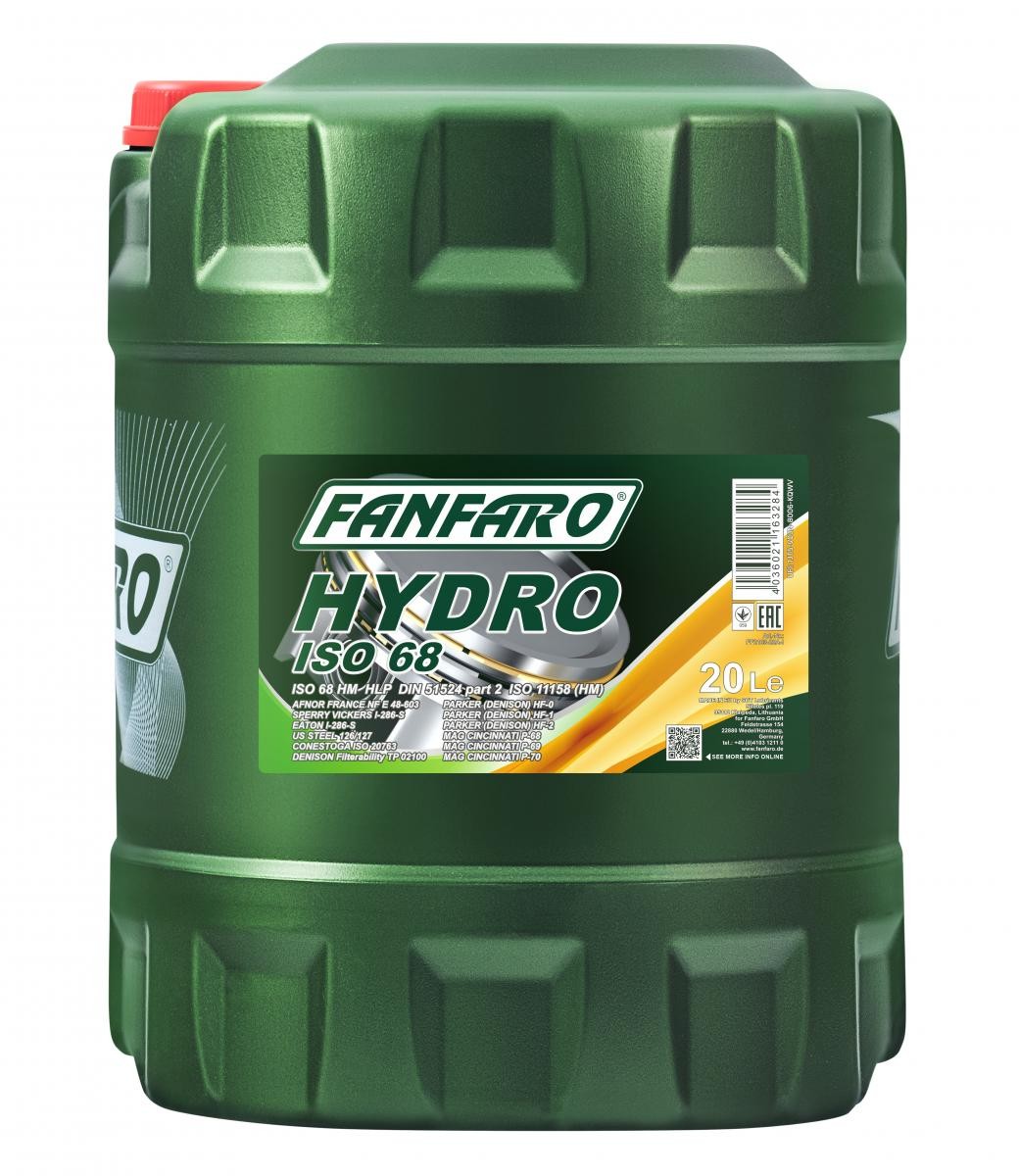 FANFARO Hydraulikolie Hydro, ISO 68 Varenummer: FF2103-20 billige