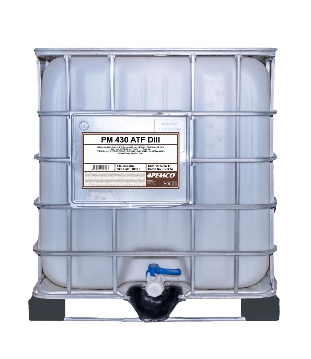 PEMCO Gearkasseolie automatik iMATIC 430 ATF DIII Varenummer: PM0430-IBC billige