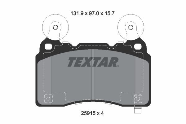 TEXTAR Brake pad set Article number: 2591501 cheaply