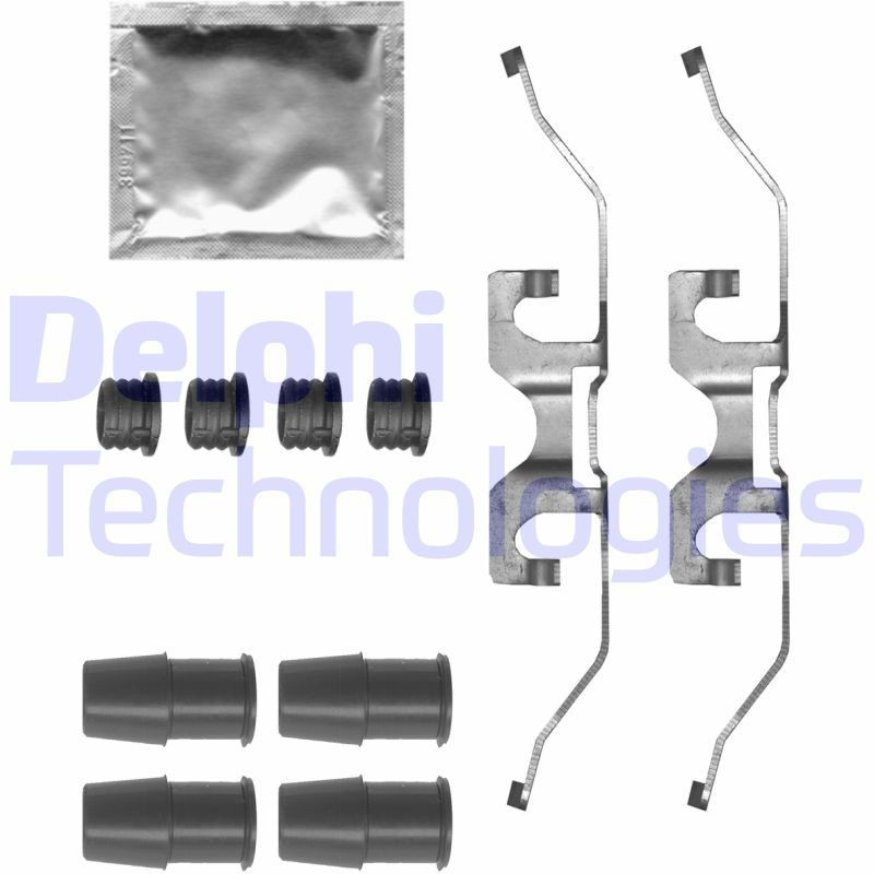 DELPHI LX0694 Monteringssæt til bremseklodser KUGA 2.0 TDCi (UFMA) 140 HK Diesel