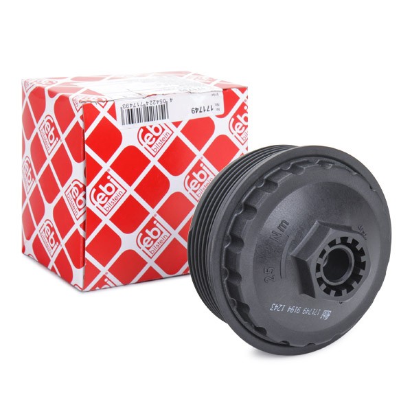 FEBI BILSTEIN 171749 Cover, oil filter housing TRANSIT 2.4 DI 90 PS Diesel 2006