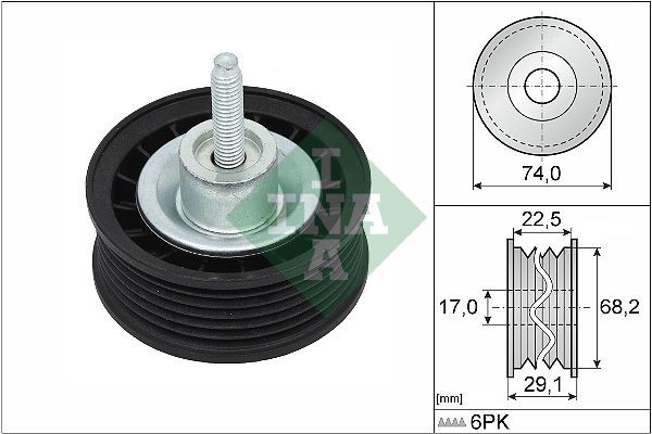 INA Deflection / Guide Pulley, v-ribbed belt Article number: 532 0546 10 cheaply