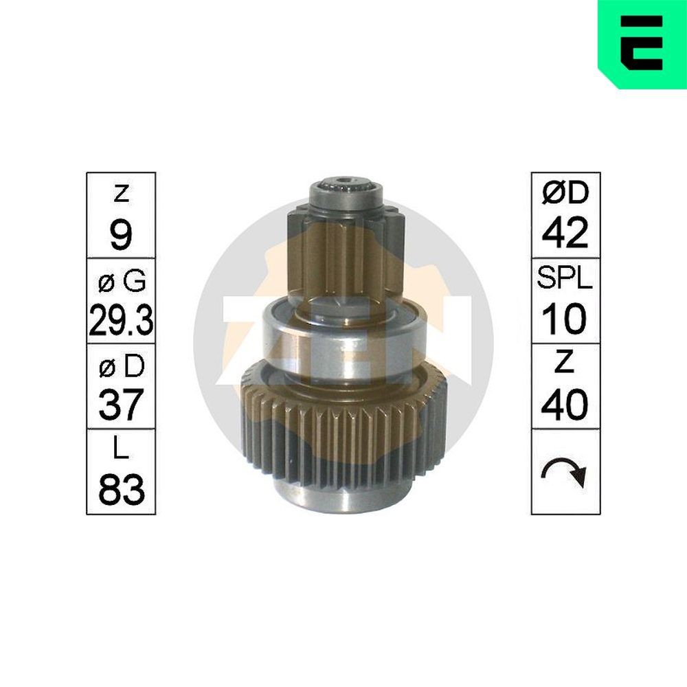ERA Freewheel Gear, starter Article number: ZN1863 cheaply