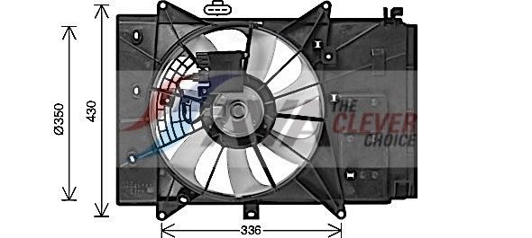AVA COOLING SYSTEMS Fan, radiator Article number: MZ7555 cheaply