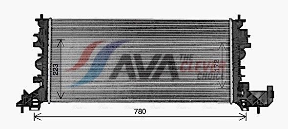 AVA COOLING SYSTEMS Engine radiator Article number: OL2703 cheaply
