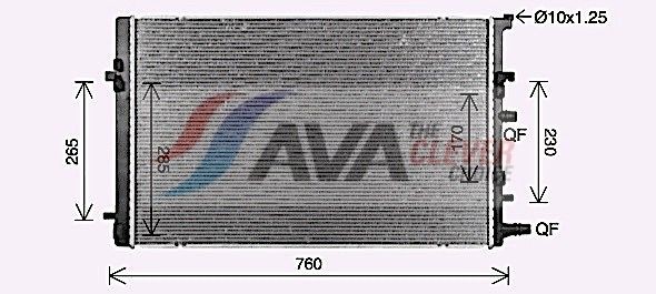 AVA COOLING SYSTEMS Engine oil cooler Article number: OL3712 cheaply