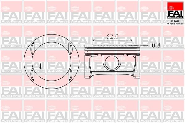 FAI AutoParts Piston Article number: PK11-050 cheaply