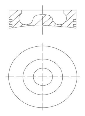 MAHLE ORIGINAL Piston Article number: 681 PI 00107 002 cheaply