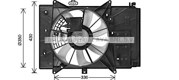 PRASCO Fan, radiator Article number: MZ7555 cheaply