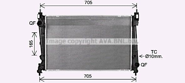 PRASCO Engine radiator Article number: OL2721 cheaply