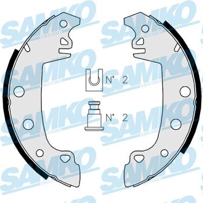 SAMKO Brake Shoe Set Article number: 82850 cheaply