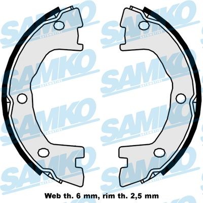 SAMKO Handbrake shoes Article number: 89250 cheaply
