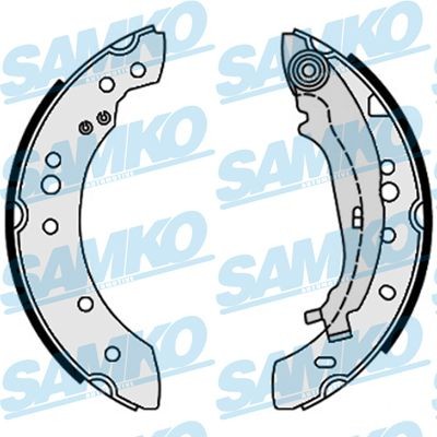 SAMKO Brake Shoe Set Article number: 89640 cheaply