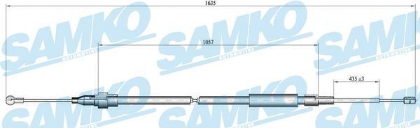 SAMKO Håndbremsekabel Varenummer: C1518B billige