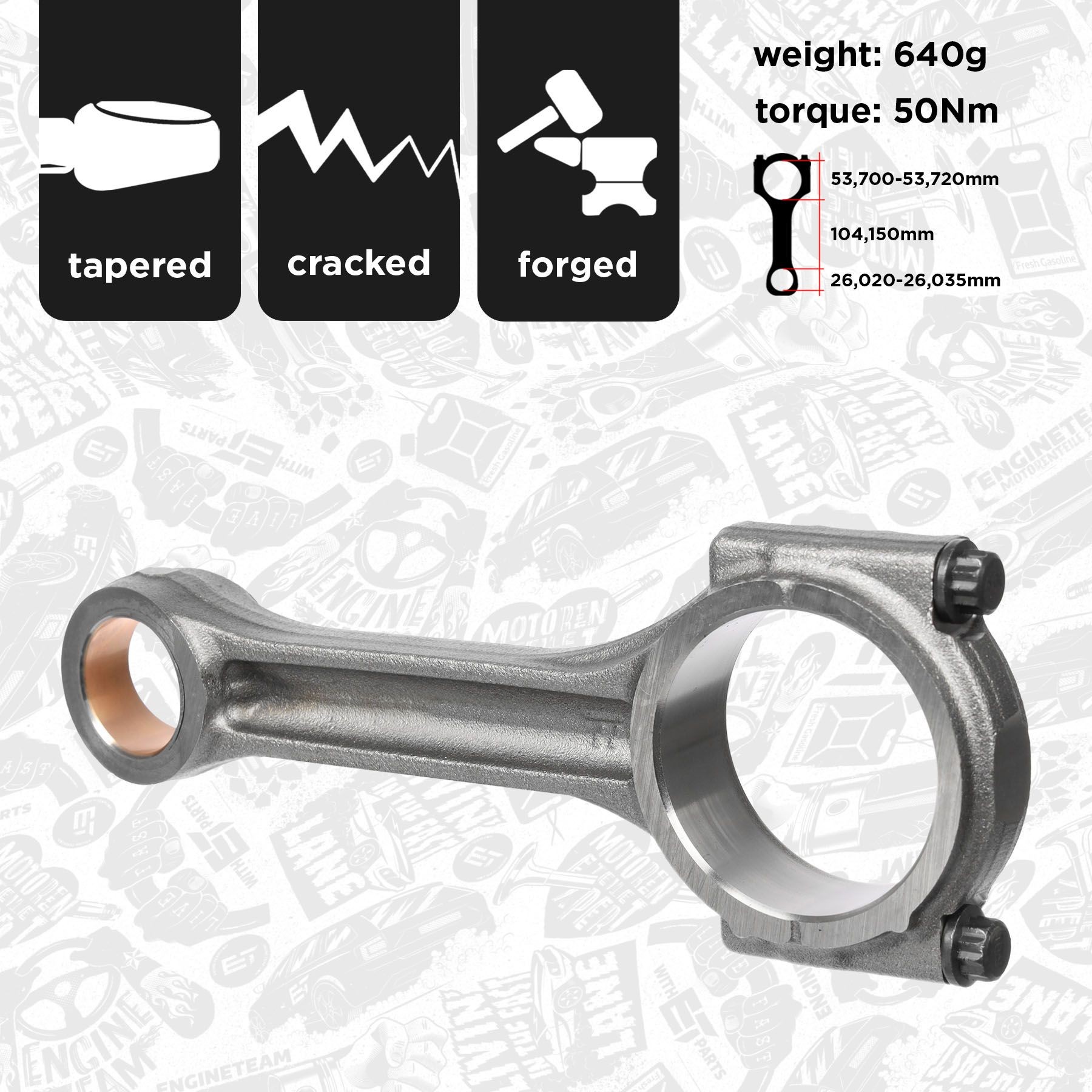 ET ENGINETEAM Connecting Rod Article number: OM0048 cheaply