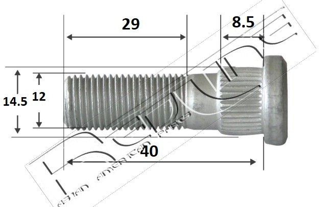 RED-LINE Bolt, axle strut Article number: 73HY001 cheaply