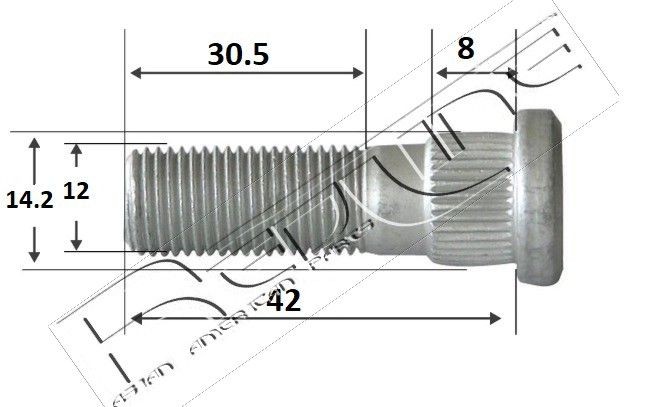 RED-LINE Bolt, axle strut Article number: 73HY002 cheaply