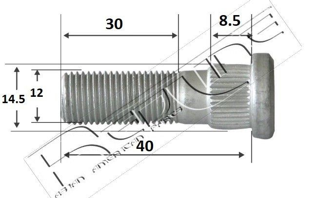 RED-LINE Bolt, axle strut Article number: 73HY005 cheaply