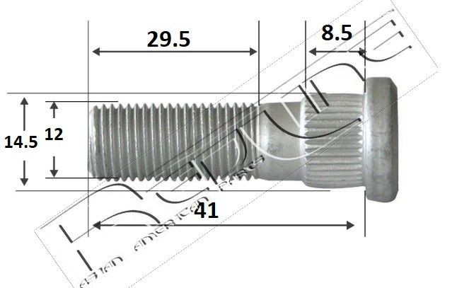 RED-LINE Bolt, axle strut Article number: 73HY015 cheaply