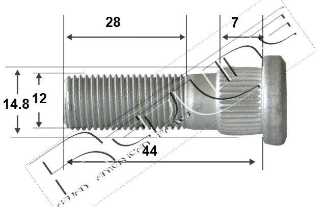 RED-LINE Bolt, axle strut Article number: 73MI003 cheaply
