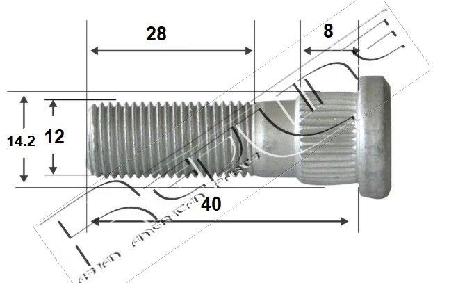 RED-LINE Bolt, axle strut Article number: 73NI001 cheaply