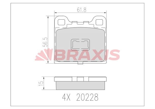 BRAXIS Brake pad set Article number: AB0602 cheaply
