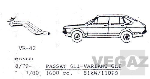 VEGAZ Exhaust Pipe Article number: VR-42 cheaply