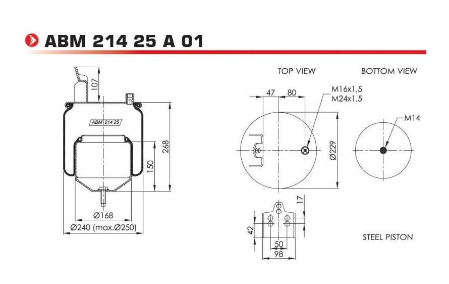 OEM Fjerbælg, luftaffjedring ABM21425A01 fra NEOTEC