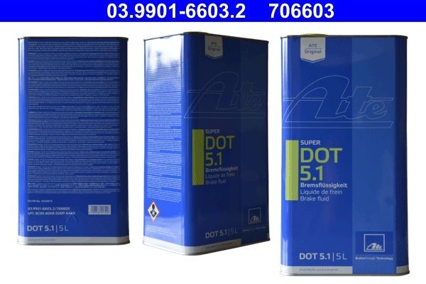 ATE Brake Fluid Article number: 03.9901-6603.2 cheaply