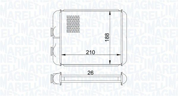 MAGNETI MARELLI Heater matrix Article number: 350218407000 cheaply