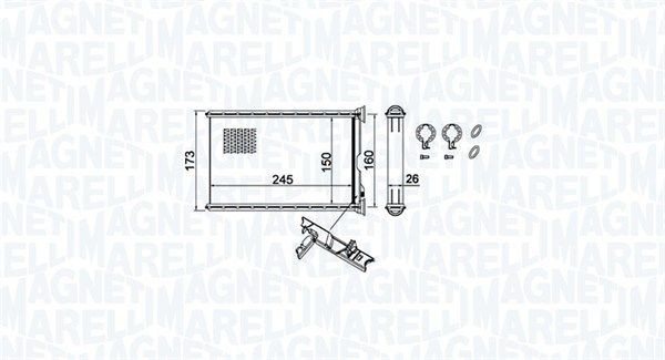 MAGNETI MARELLI Heater matrix Article number: 350218455000 cheaply