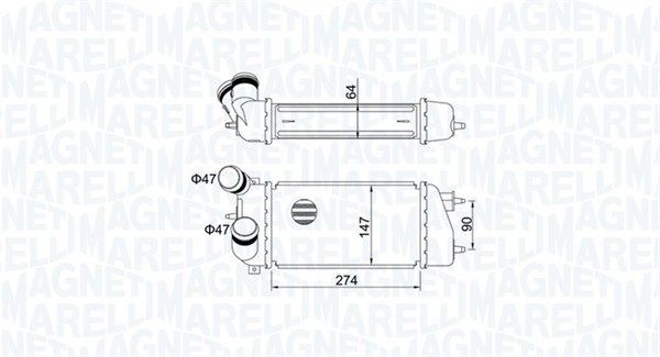 MAGNETI MARELLI Intercooler Article number: 351319205240 cheaply