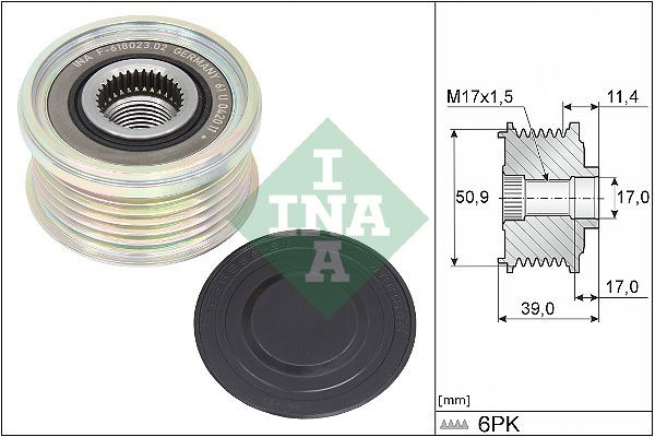 INA Alternator Freewheel Clutch Article number: 535 0358 10 cheaply