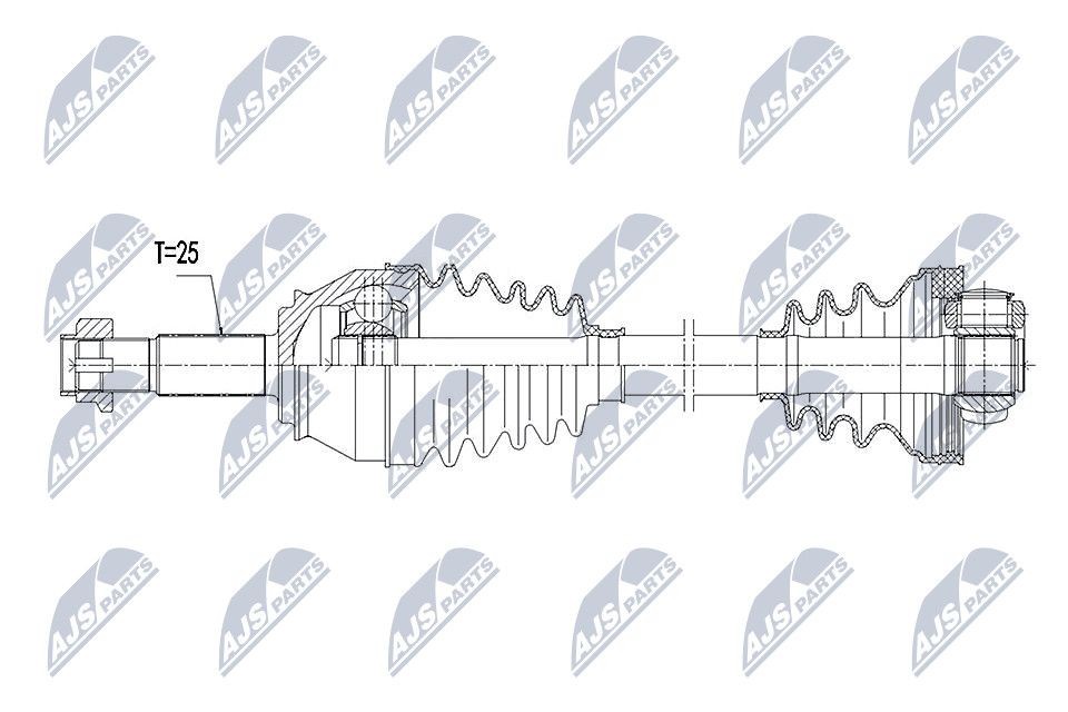 NTY Drive shaft Article number: NPW-FT-025 cheaply