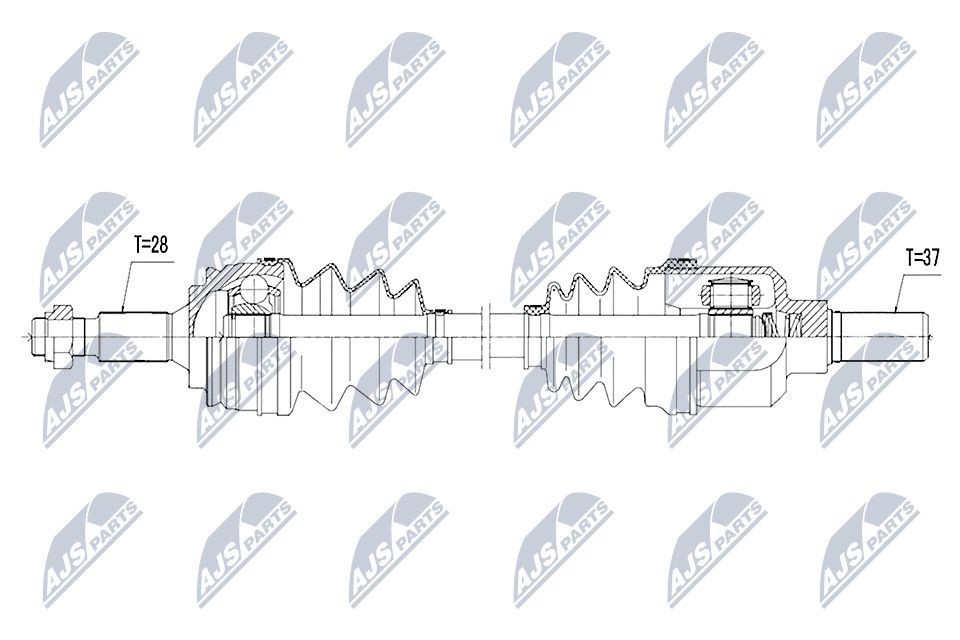 NTY Drive shaft Article number: NPW-PE-039 cheaply