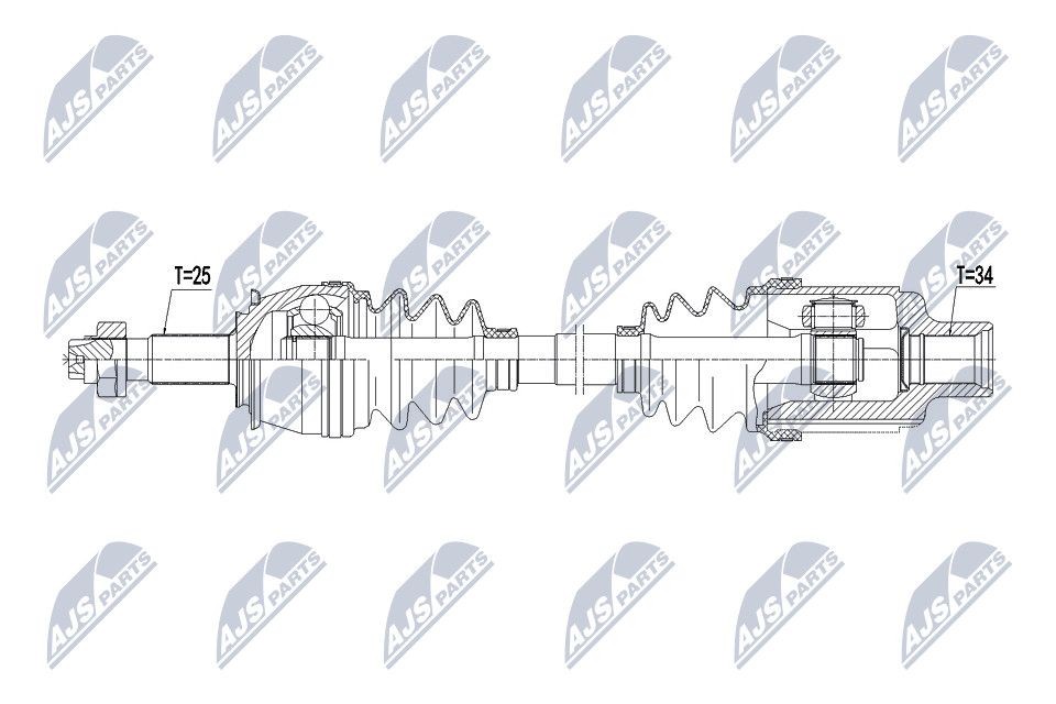 NTY Drive shaft Article number: NPW-PL-061 cheaply