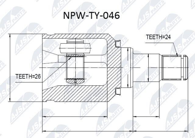 NTY Joint kit, drive shaft Article number: NPW-TY-046 cheaply