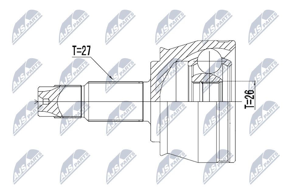 NTY Joint kit, drive shaft Article number: NPZ-CH-030 cheaply