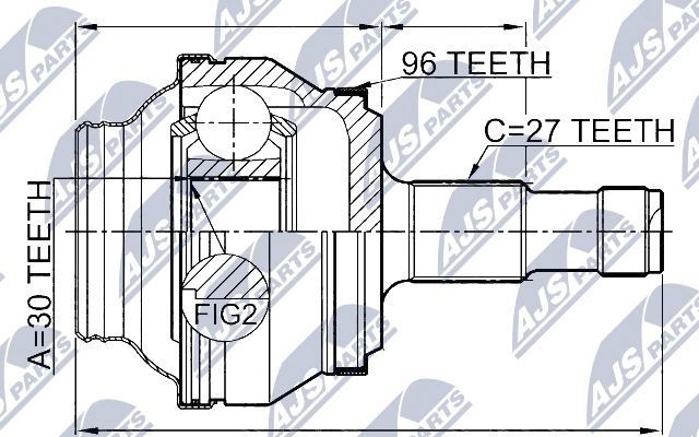 NTY Joint kit, drive shaft Article number: NPZ-ME-020 cheaply