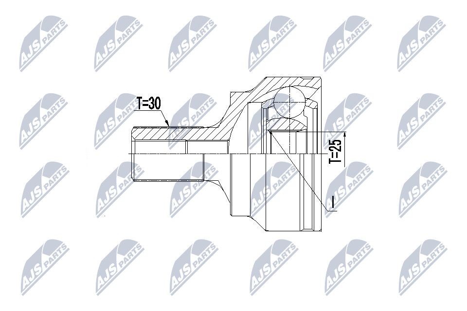 NTY Joint kit, drive shaft Article number: NPZ-ME-021 cheaply